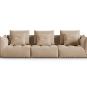 Sofa sametová 4-osobová BLOOM písková