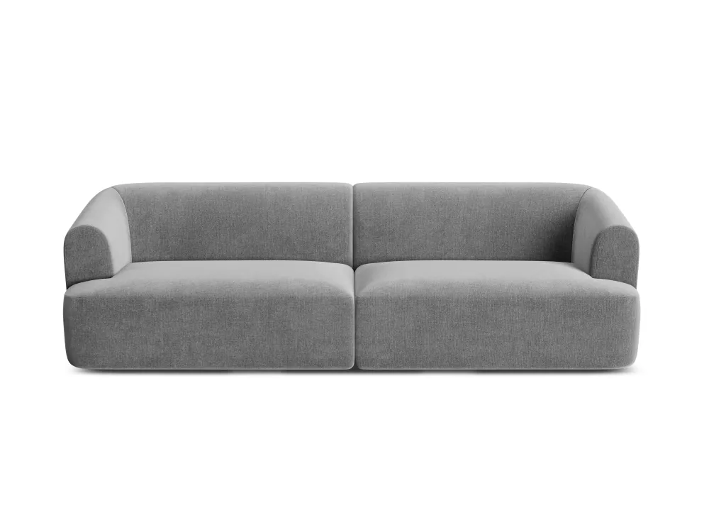Sofa sametová 4-osobová CAMPI šedá