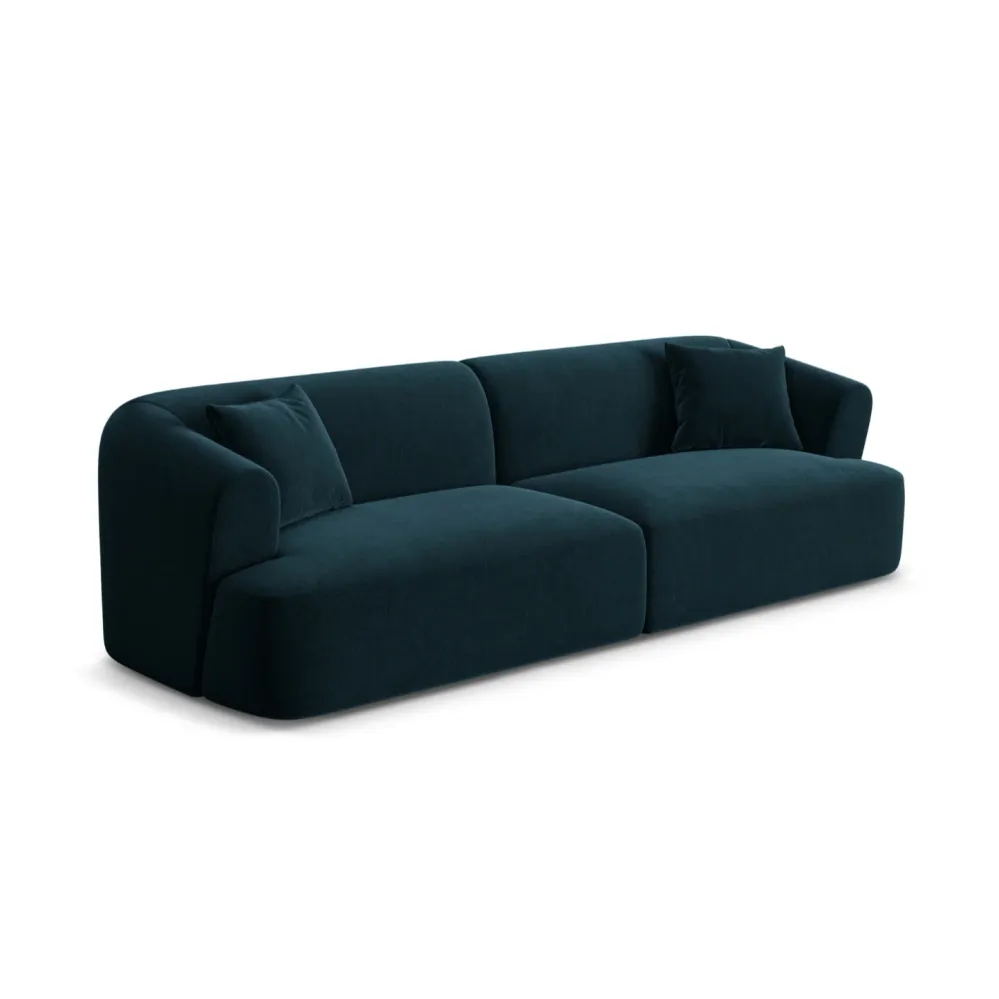 Sofa sametová 4-osobová CAMPI petrol