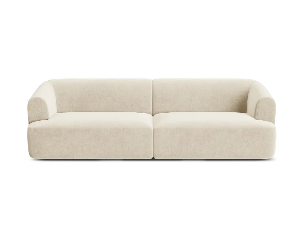 Sofa sametová 4-osobová CAMPI světle béžová