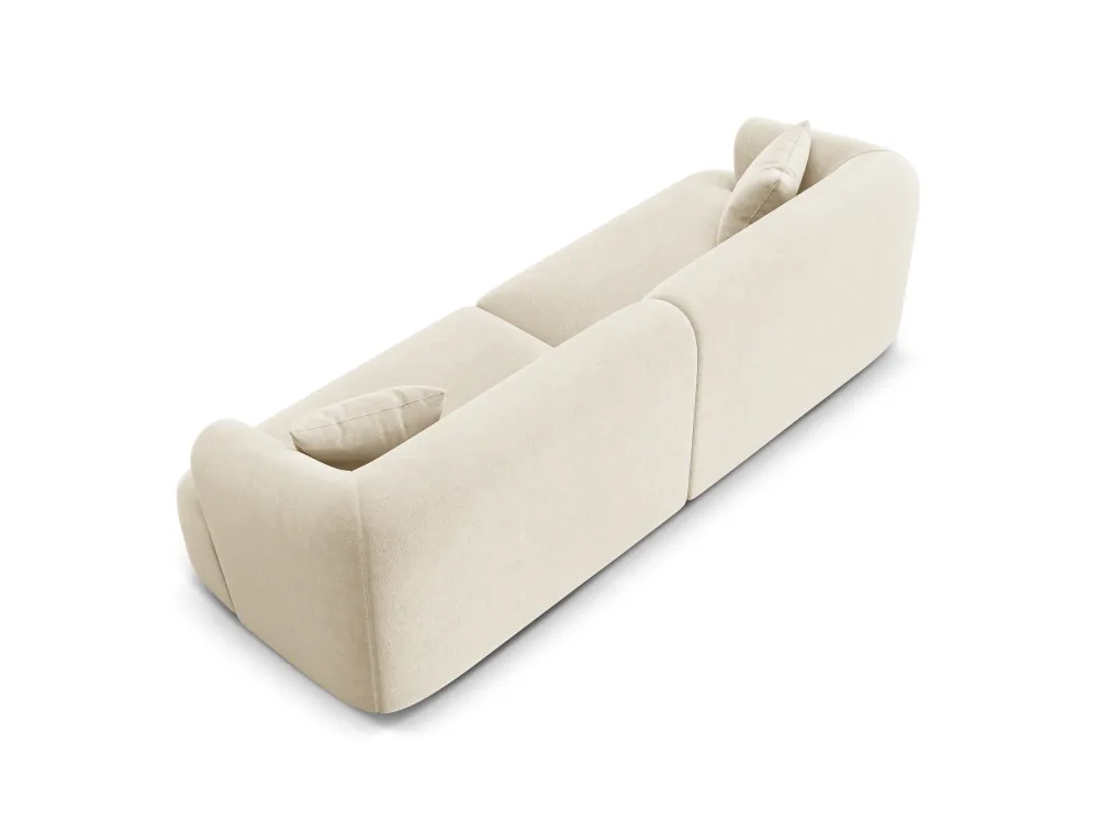 Sofa sametová 4-osobová CAMPI světle béžová