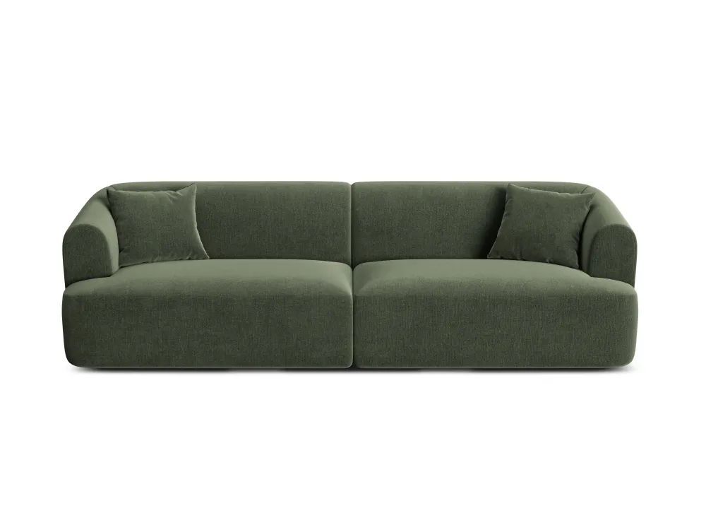 Sofa sametová 4-osobová CAMPI zelená
