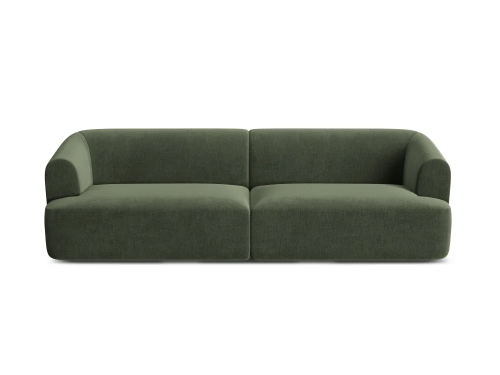 Sofa sametová 4-osobová CAMPI zelená
