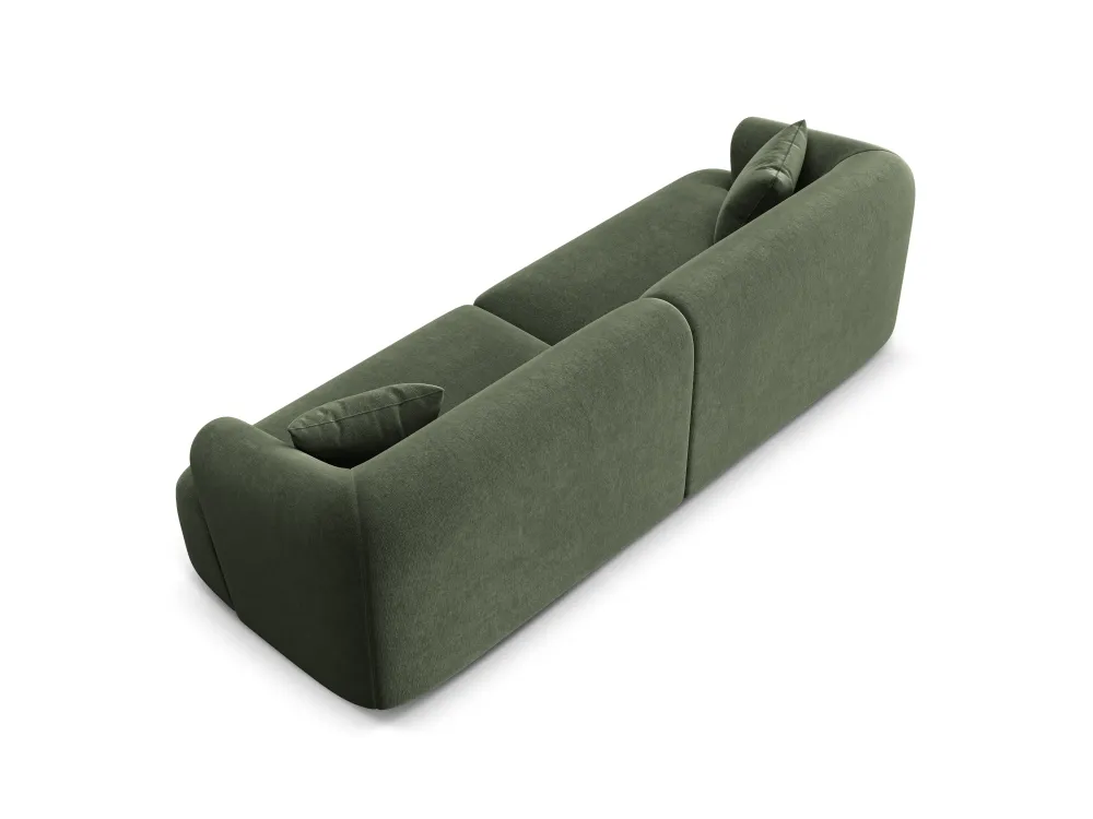 Sofa sametová 4-osobová CAMPI zelená