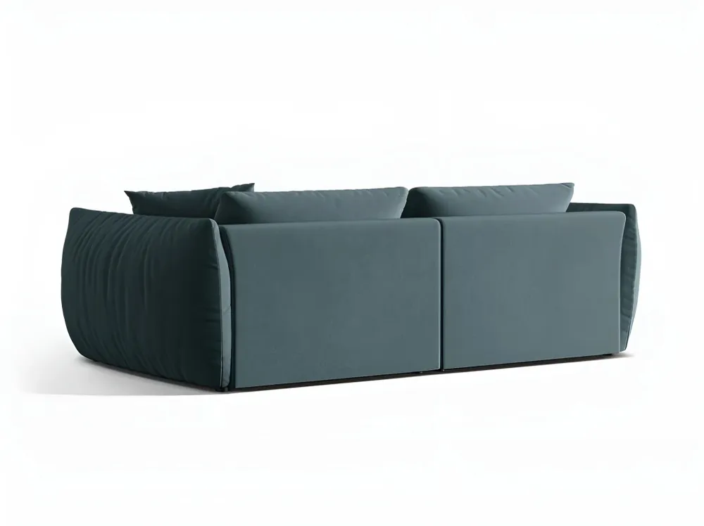 Sofa sametová 4-osobová CHRIS jasně modrá