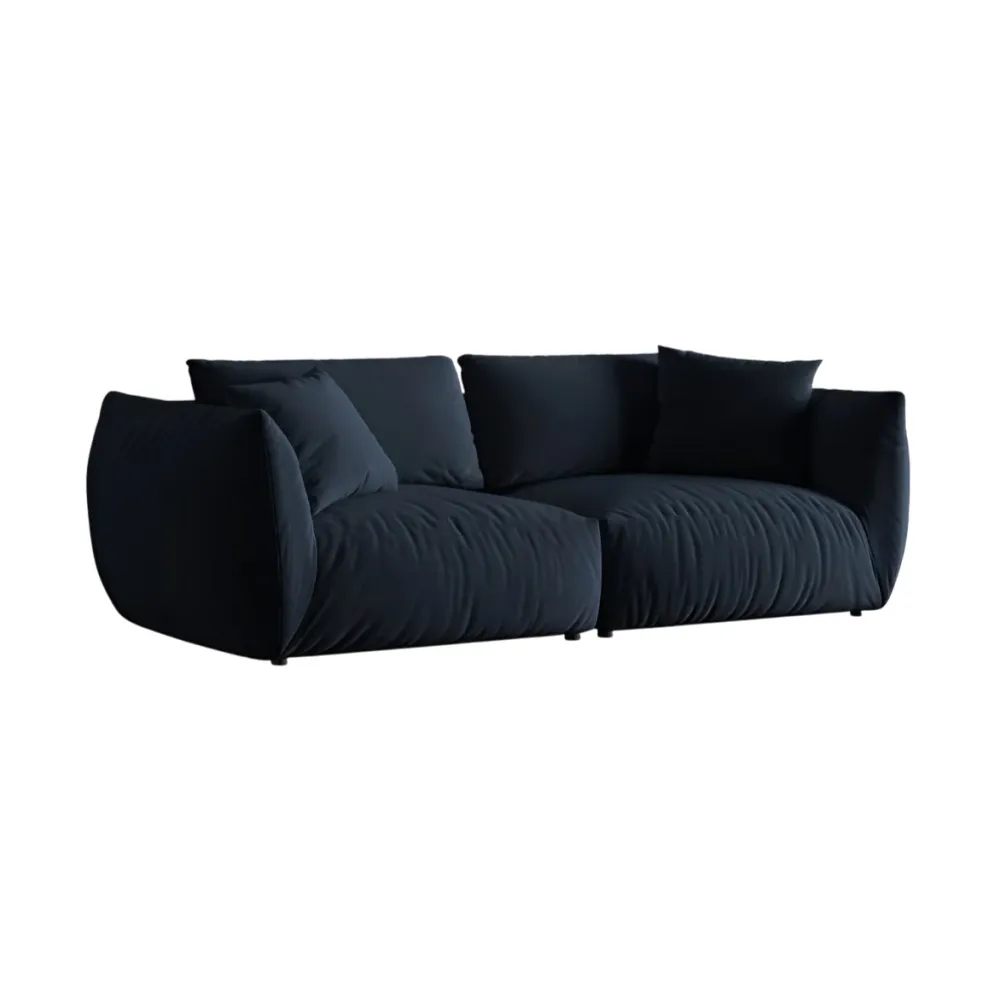 Sofa sametová 4-osobová CHRIS královská modrá