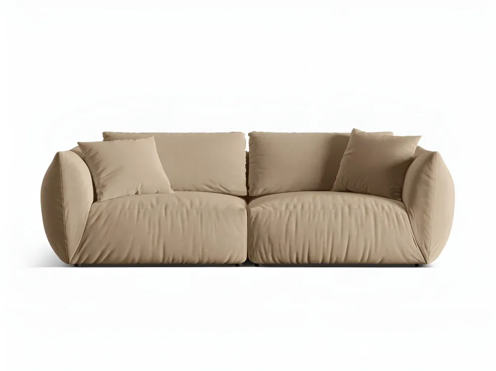 Sofa sametová 4-osobová CHRIS písková