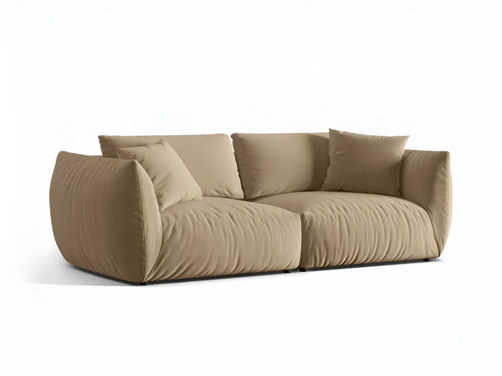 Sofa sametová 4-osobová CHRIS písková