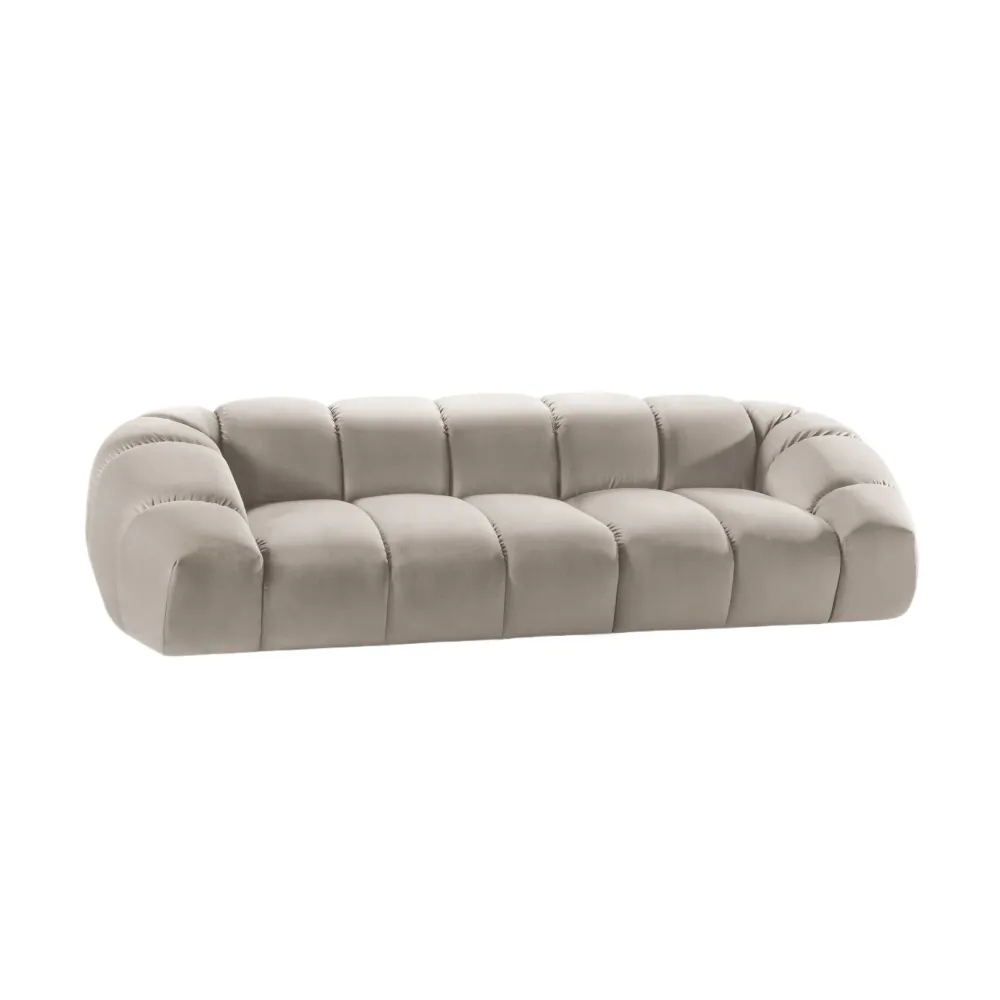 Sofa sametová 4-osobová DIANA béžová