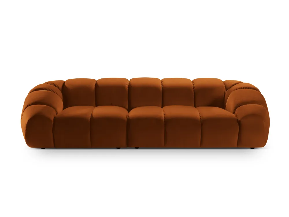 Sofa sametová 4-osobová DIANA terrakota