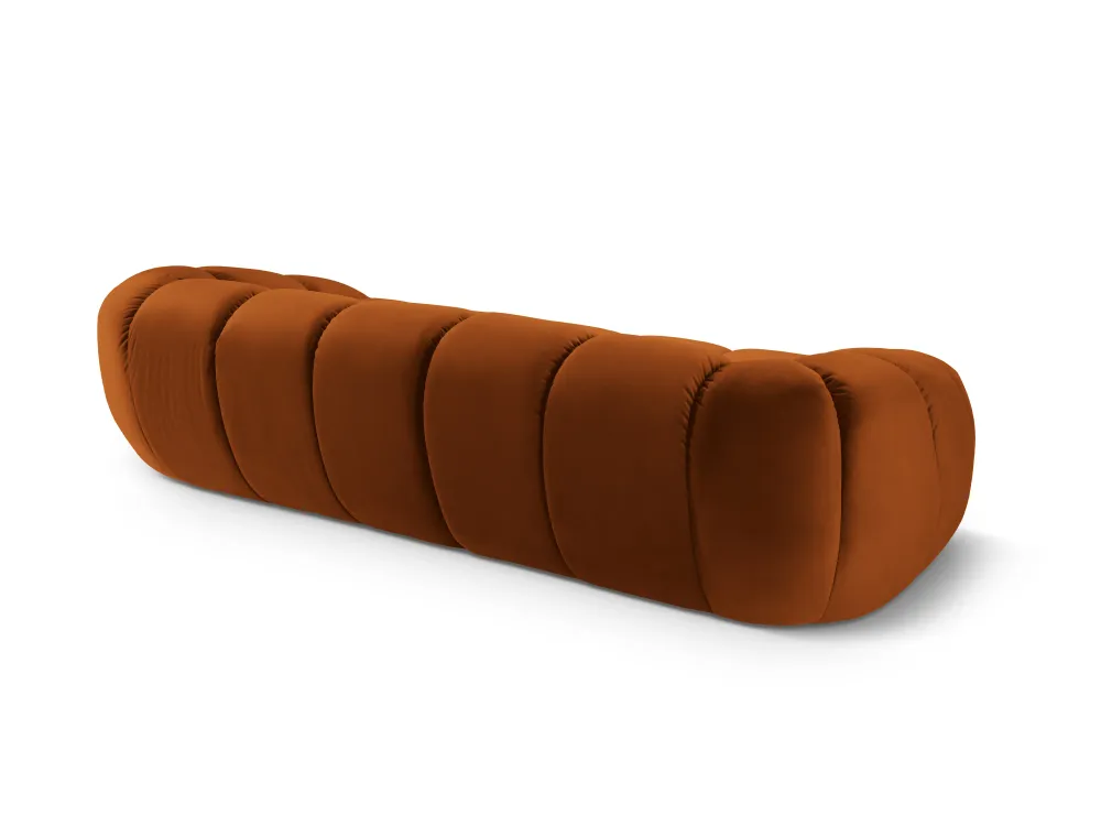 Sofa sametová 4-osobová DIANA terrakota