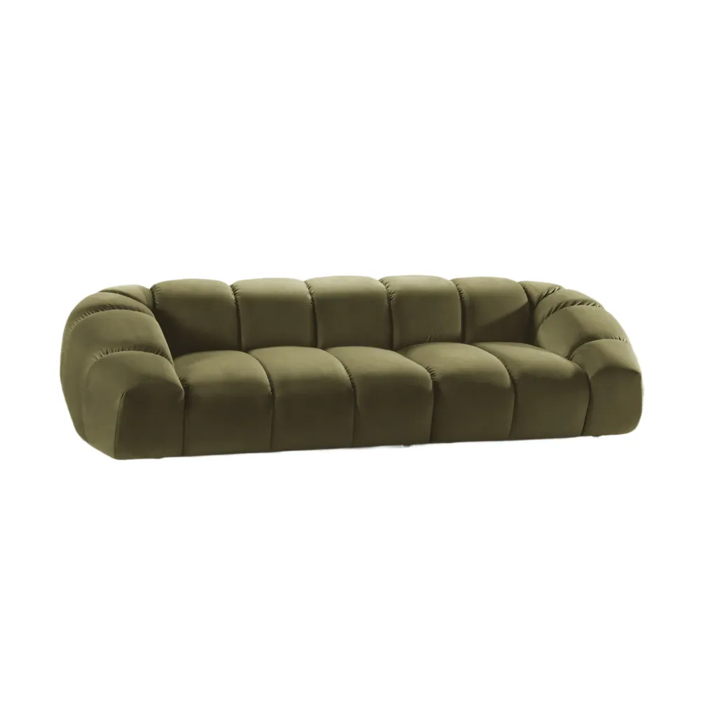 Sofa sametová 4-osobová DIANA zelená