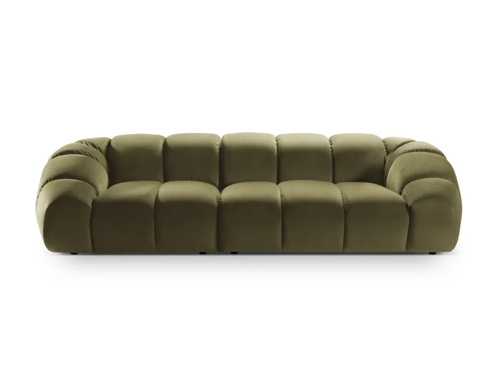 Sofa sametová 4-osobová DIANA zelená