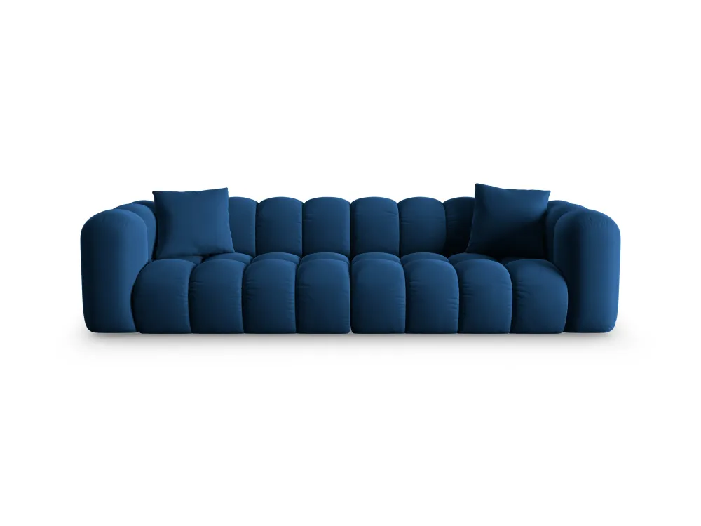 Sofa sametová 4-osobová HALLEY královská modrá