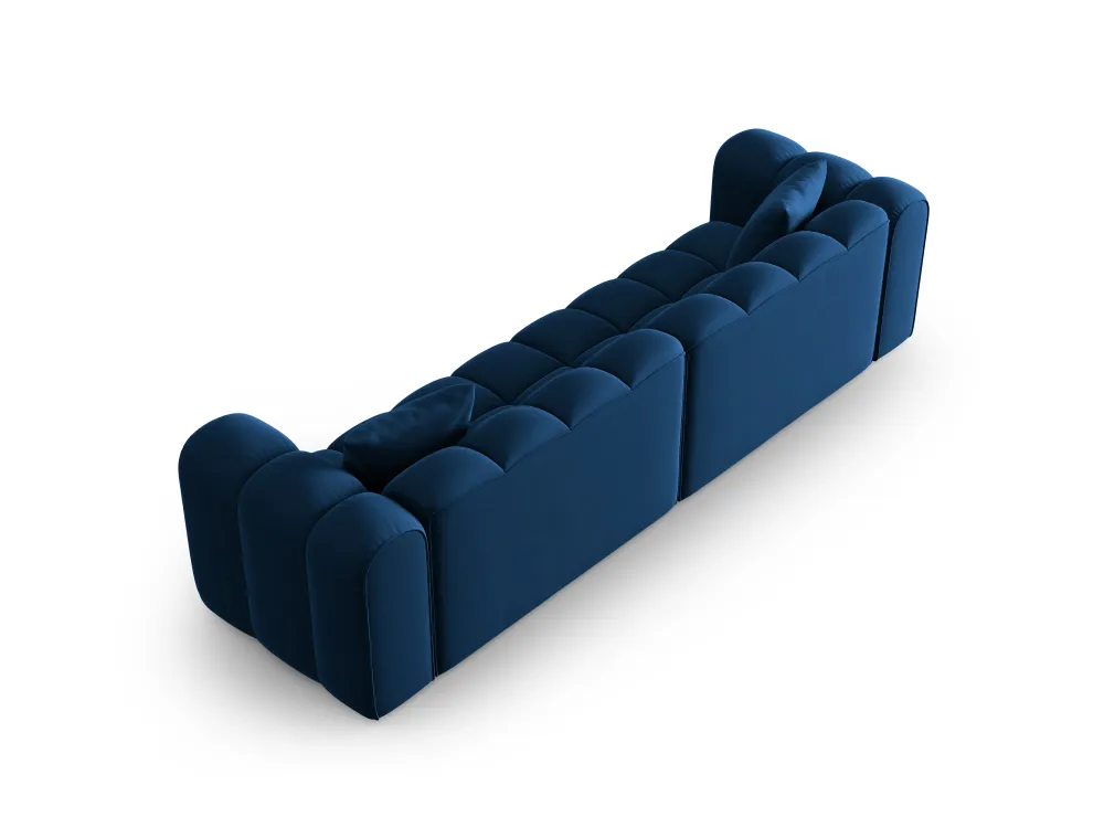 Sofa sametová 4-osobová HALLEY královská modrá