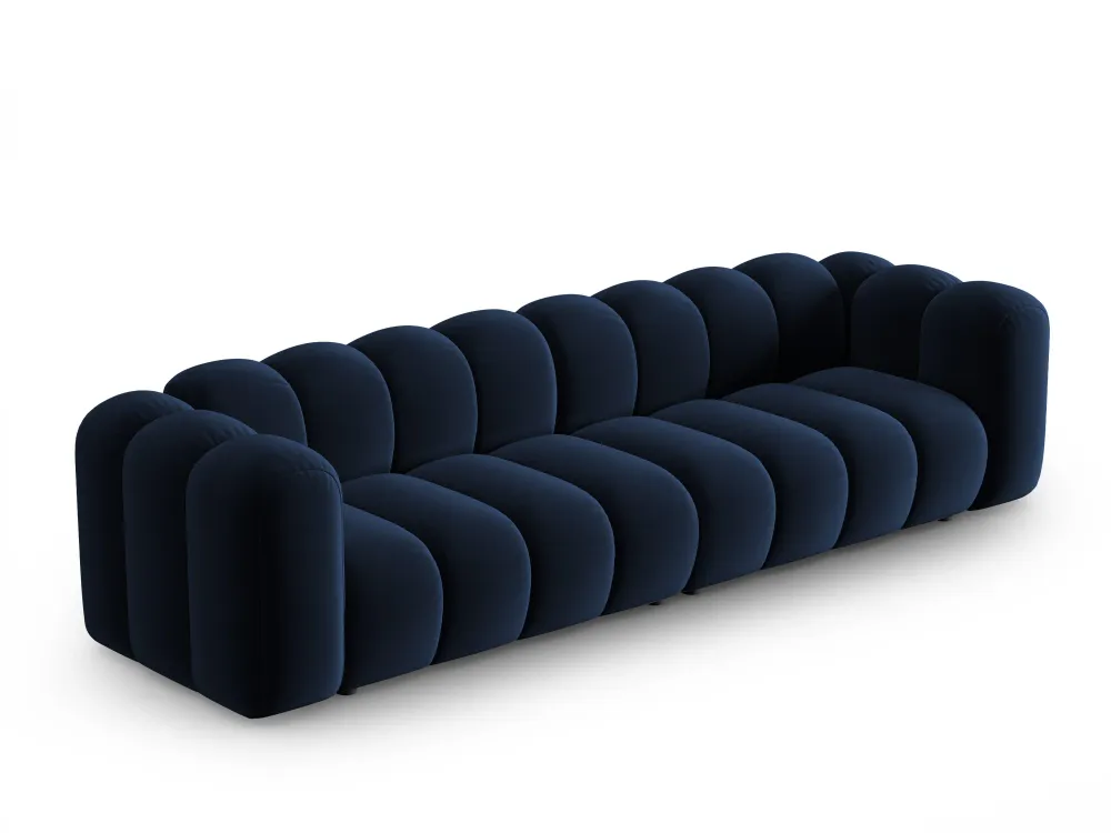 Sofa sametová 4-osobová LUPINE granátová