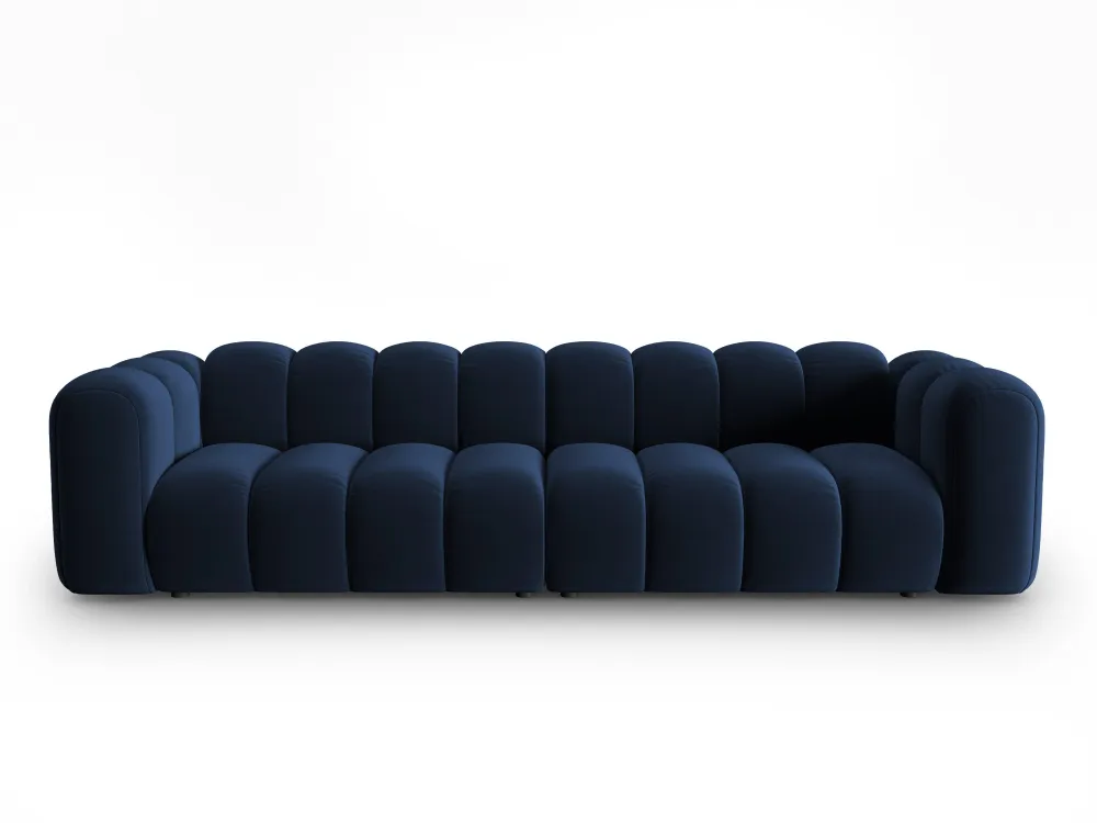 Sofa sametová 4-osobová LUPINE granátová
