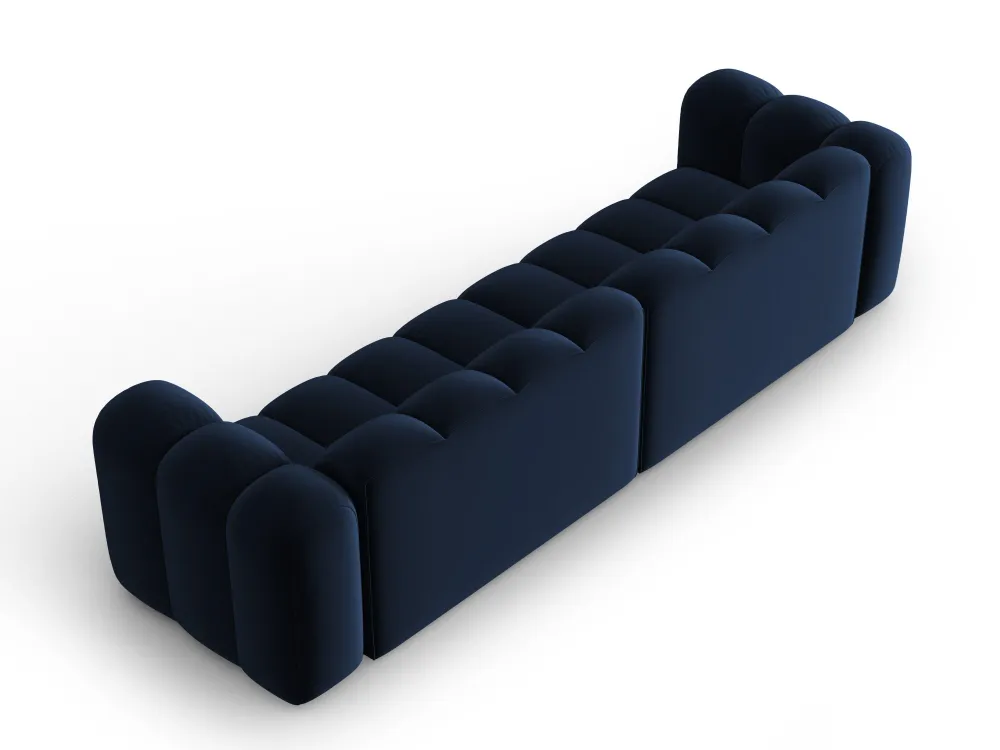 Sofa sametová 4-osobová LUPINE granátová
