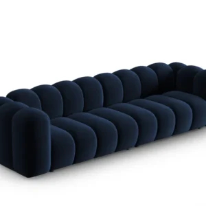 Sofa sametová 4-osobová LUPINE granátová