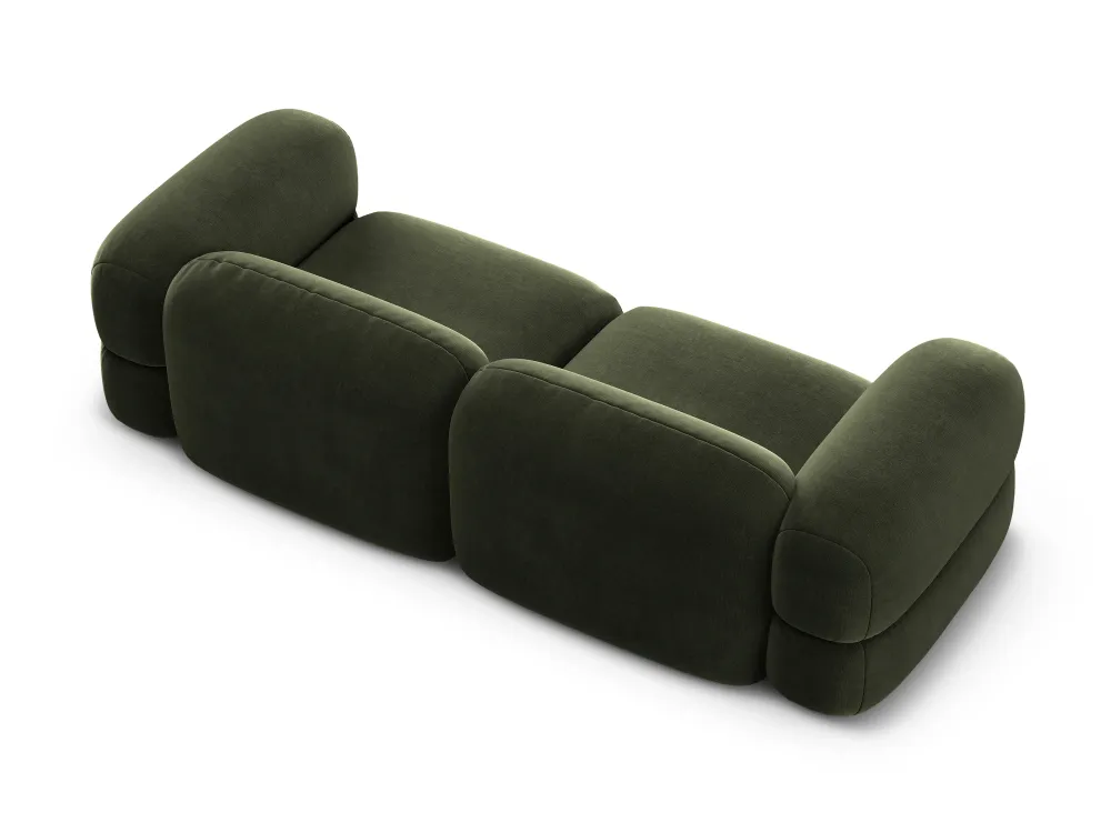 Sofa sametová 4-osobová ROGER olivová