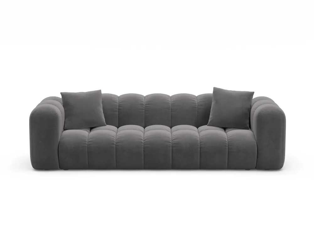 Sofa sametová s funkcí spaní ASTRO šedá