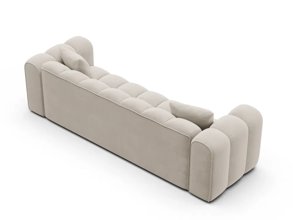 Sofa sametová s funkcí spaní ASTRO ecru
