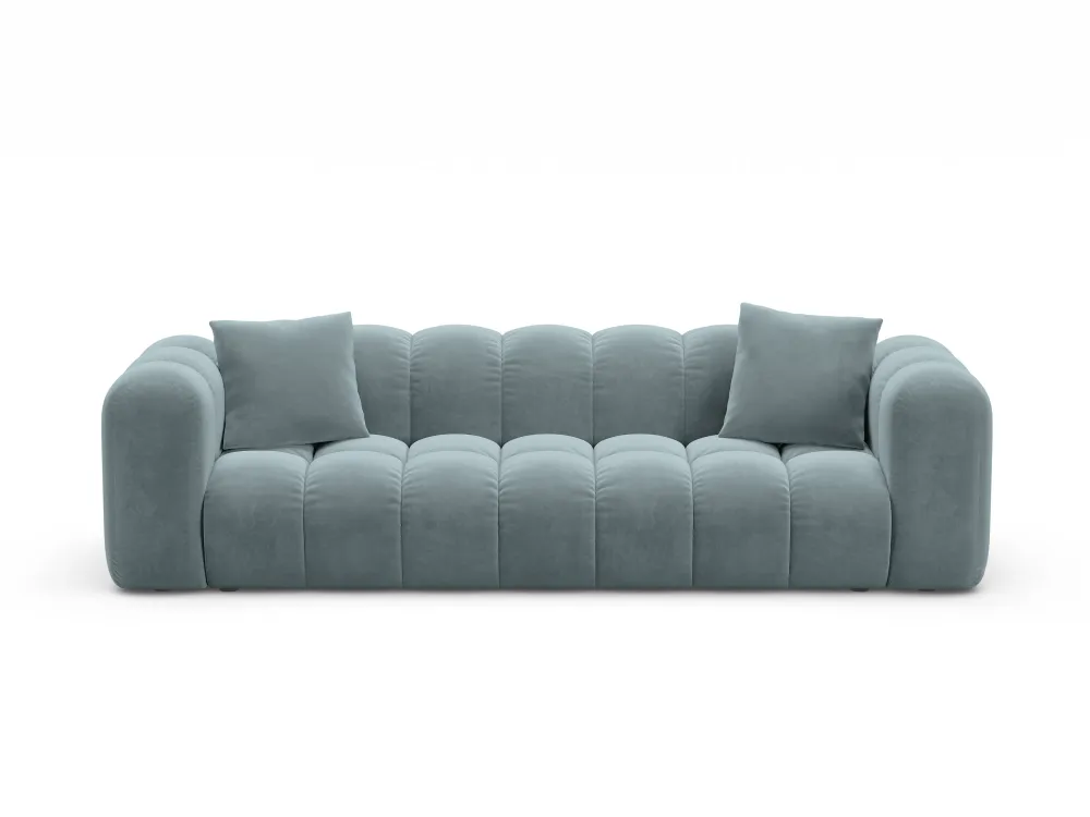 Sofa sametová s funkcí spaní ASTRO jasně modrá