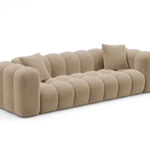 Sofa sametová s funkcí spaní ASTRO písková