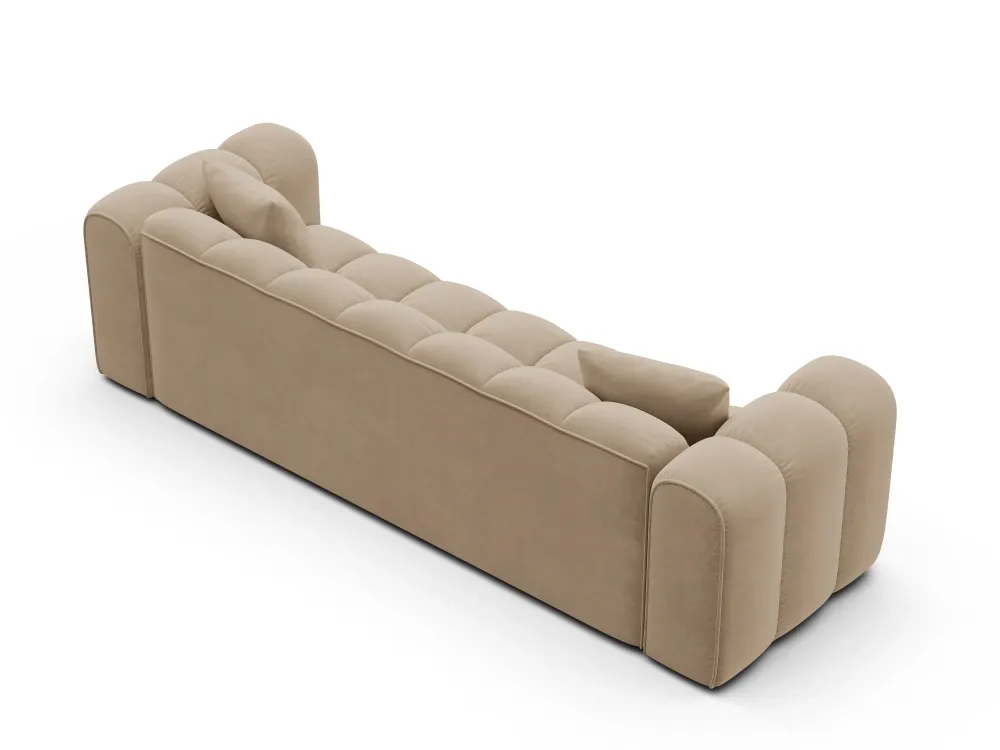 Sofa sametová s funkcí spaní ASTRO písková