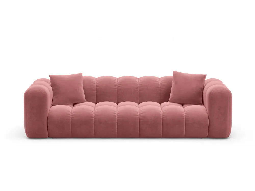 Sofa sametová s funkcí spaní ASTRO růžová