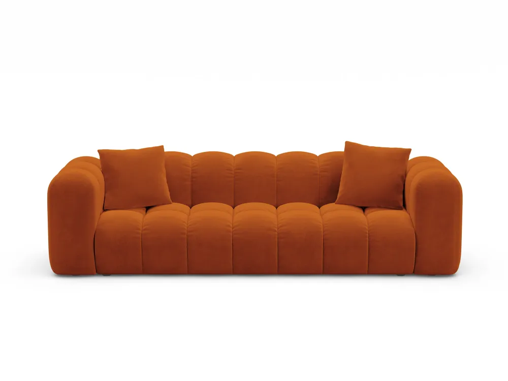 Sofa sametová s funkcí spaní ASTRO ruda