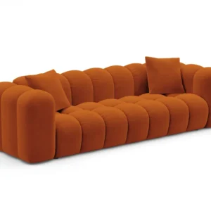 Sofa sametová s funkcí spaní ASTRO ruda