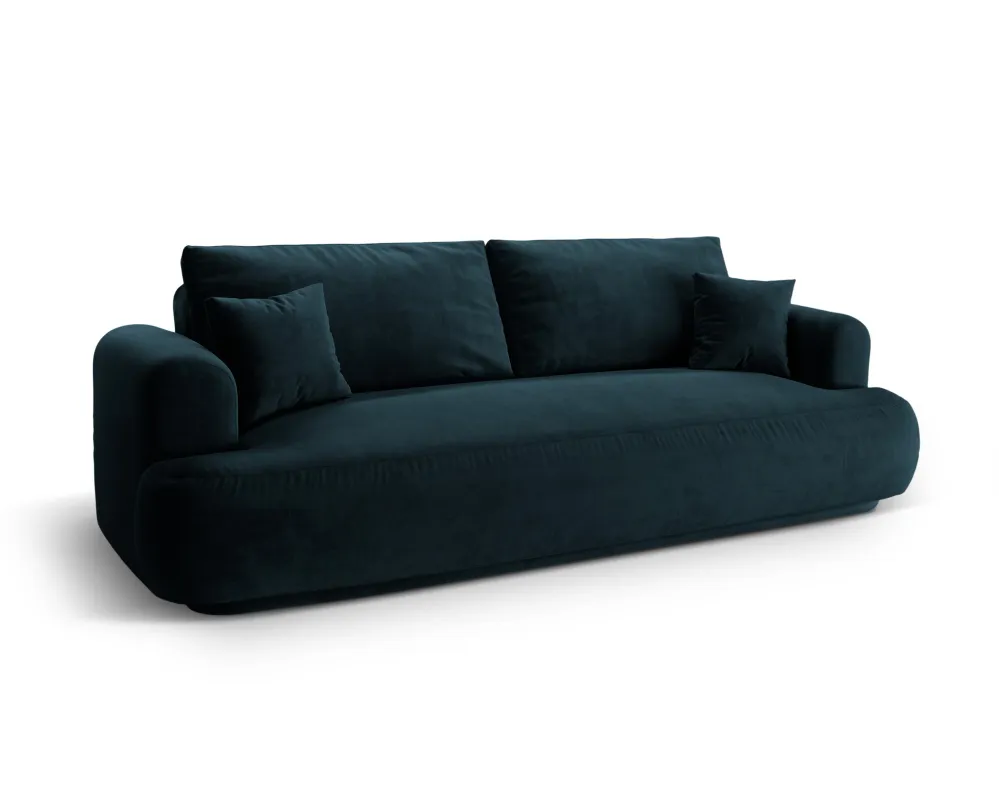 Sofa sametová s funkcí spaní ELLA granátová petrol