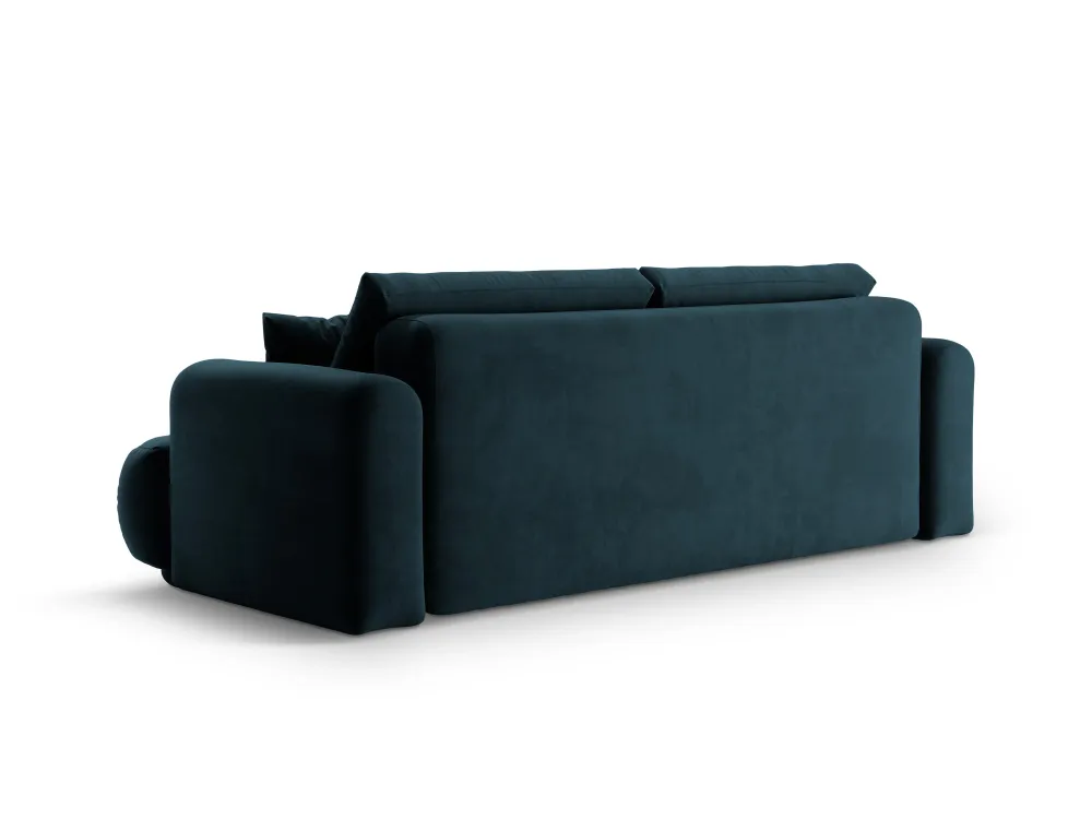 Sofa sametová s funkcí spaní ELLA granátová petrol