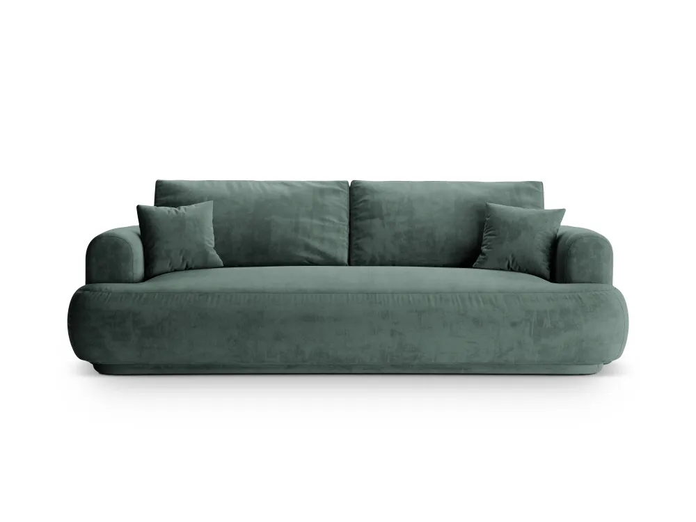 Sofa sametová s funkcí spaní ELLA petrol