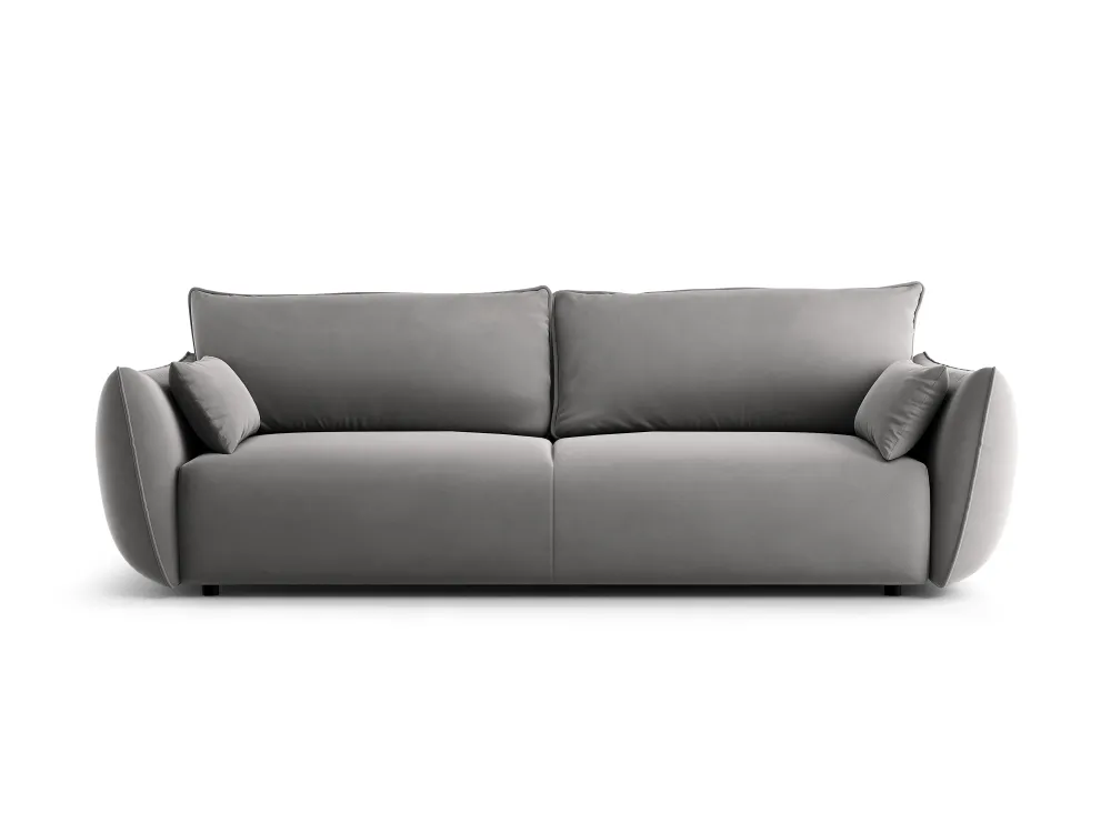 Sofa sametová s funkcí spaní MATERA šedá