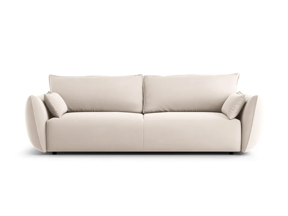 Sofa sametová s funkcí spaní MATERA béžová