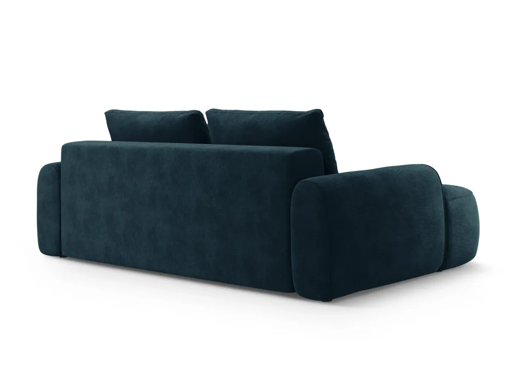 Sofa sametová s funkcí spaní pro 4 osoby LINZ petrol