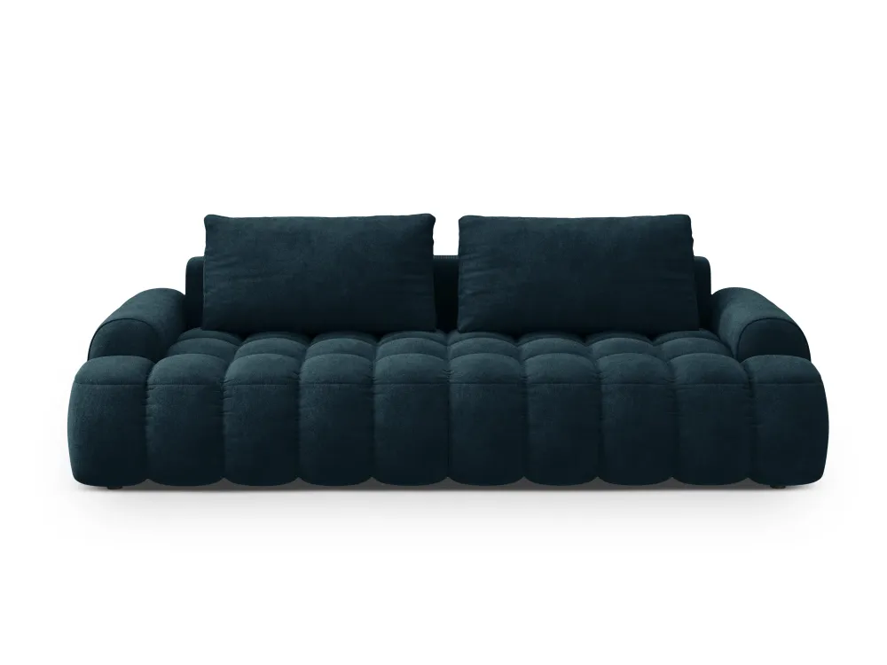 Sofa sametová s funkcí spaní pro 4 osoby LINZ petrol