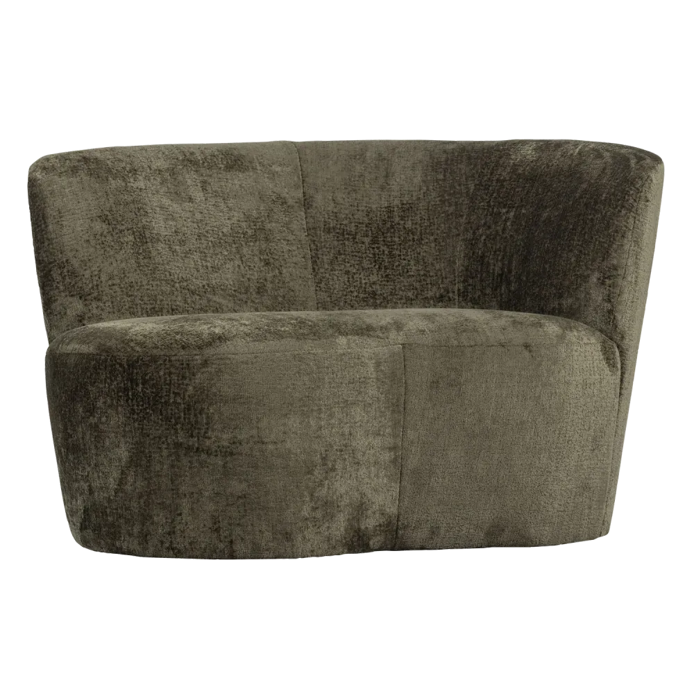 Sofa sametová pravostranná STONE zelená