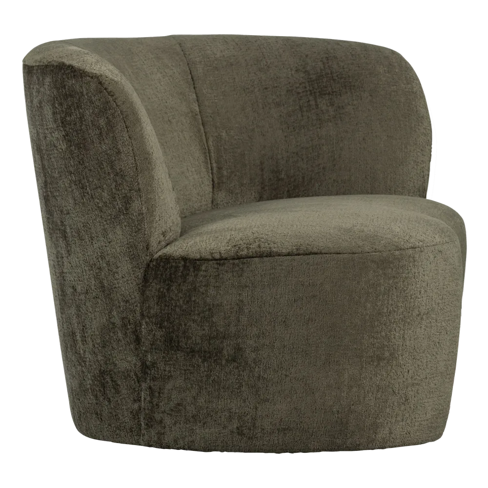 Sofa sametová pravostranná STONE zelená