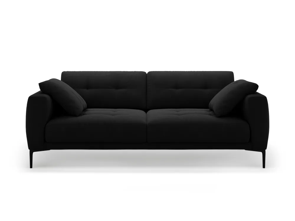 Sofa sametová pro 4 osoby BEMY černá
