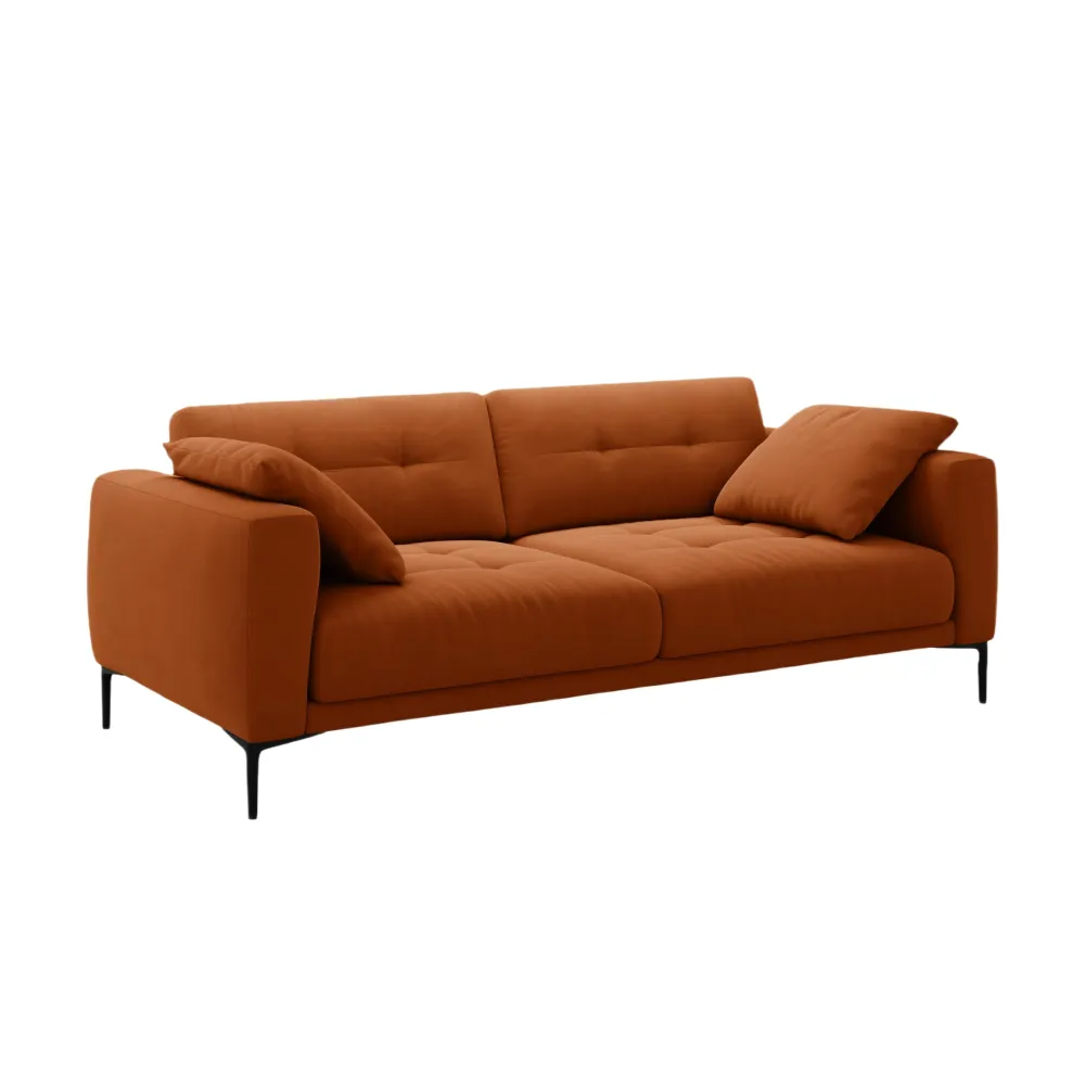Sofa sametová pro 4 osoby BEMY terrakota