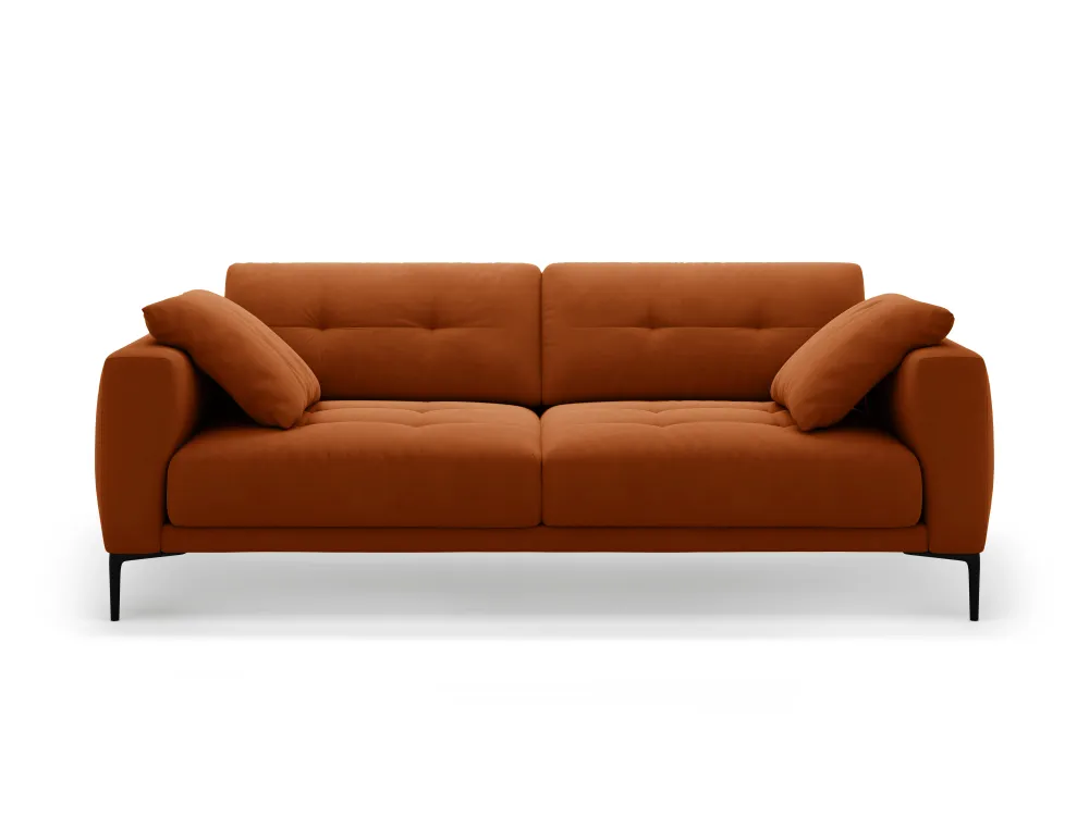 Sofa sametová pro 4 osoby BEMY terrakota