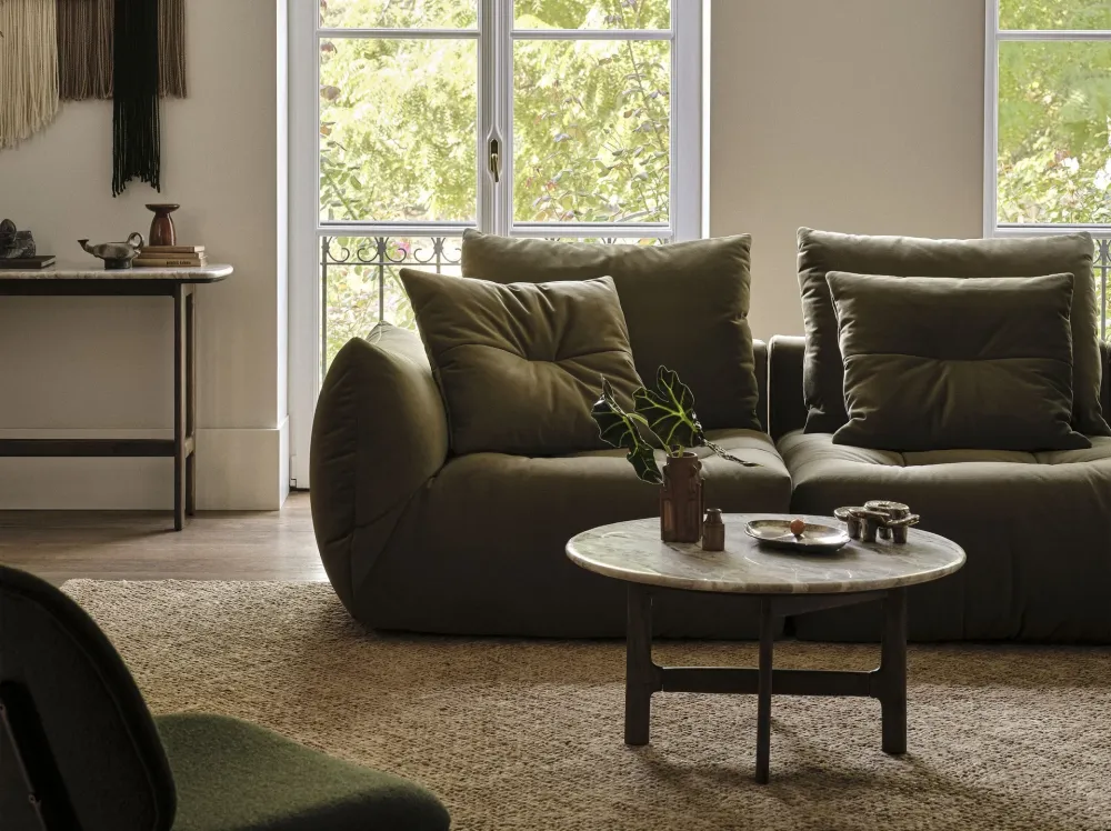 Sofa sametová pro 4 osoby BLOOM terrakota