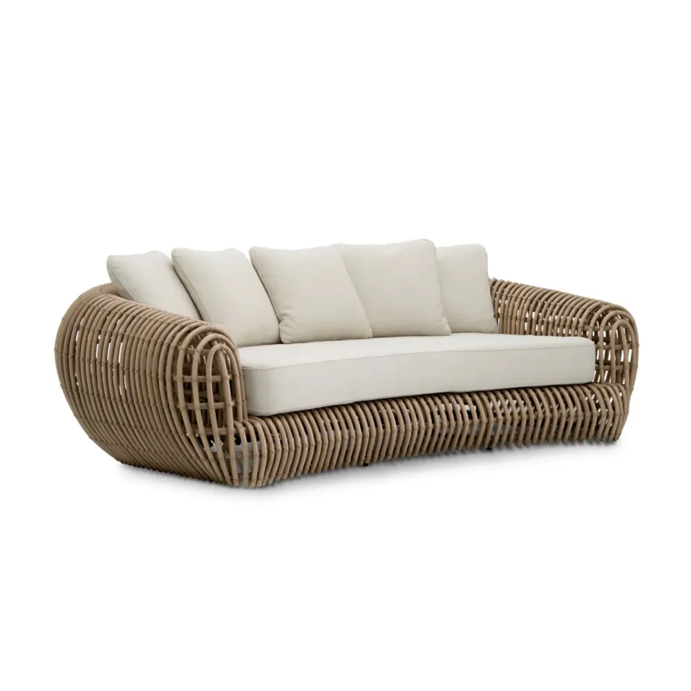 Sofa na venkovní použití SIDERNO syntetický ratan