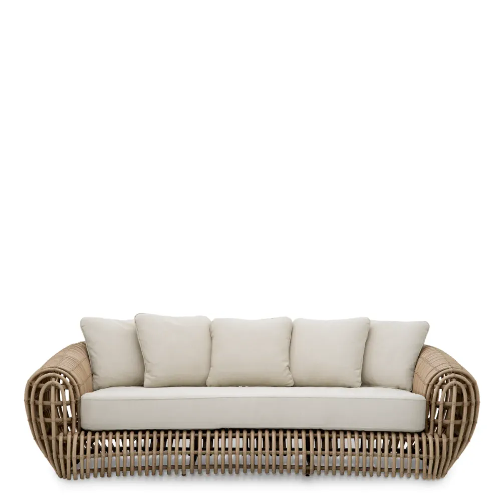 Sofa na venkovní použití SIDERNO syntetický ratan