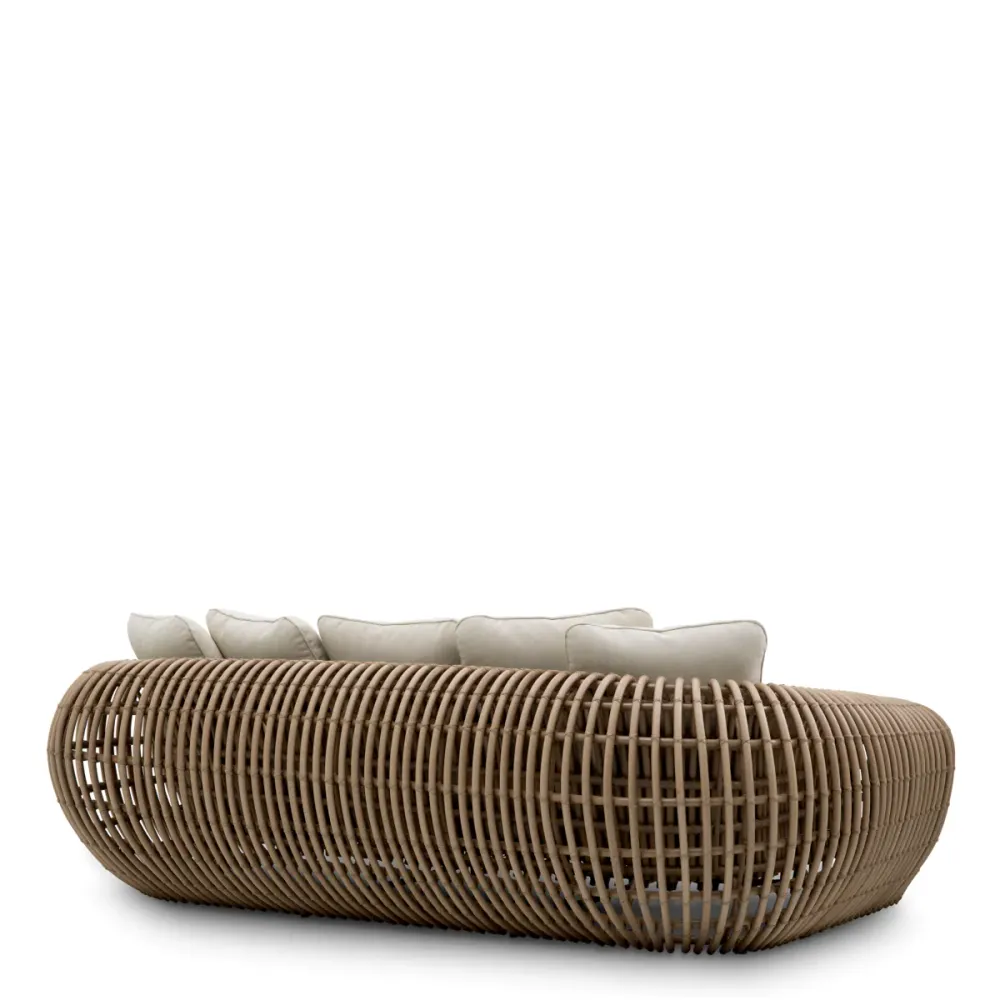 Sofa na venkovní použití SIDERNO syntetický ratan