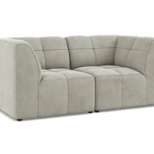 Sofabed modulární sametový 2-místný ALOHA světle šedý