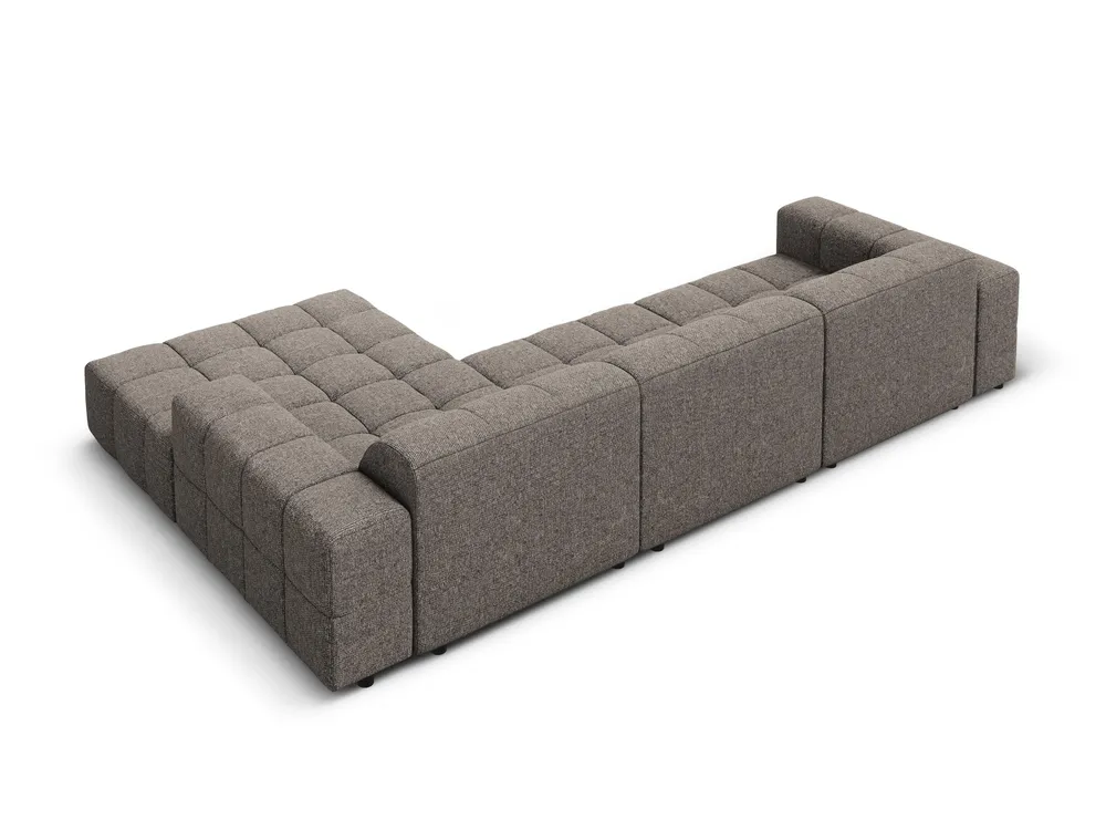 Šedý szenilový rohový gauč pro 4 osoby CHICAGO